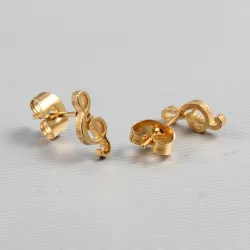 Gouden muziek notitie stud oorbellenOorbellen