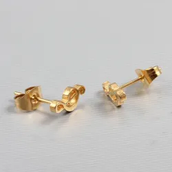 Gouden muziek notitie stud oorbellenOorbellen