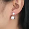 Dubbele Pearl Stud EarringsOorbellen
