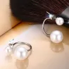 Dubbele Pearl Stud EarringsOorbellen