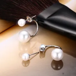 Dubbele Pearl Stud EarringsOorbellen