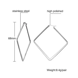 Zilver - grote geometrische oorbellenOorbellen