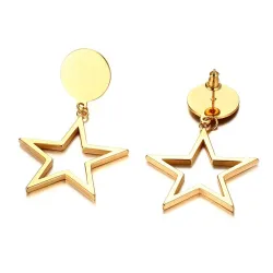 Gold Five-point Stars EarringsOorbellen