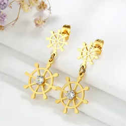 Hollow Rudder Design Drop EarringsOorbellen