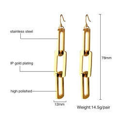 Triple Pin Long EarringsOorbellen