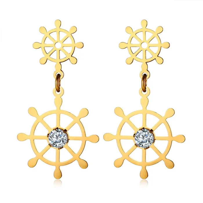 Hollow Rudder Design Drop EarringsOorbellen