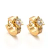Gold stud earrings with zirconiaEarrings