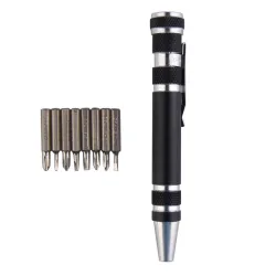 8 In 1 Aluminium Schroevendraaierset Met Penhouder, Multi ToolSchroevendraaiers