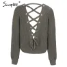 Rugloze gebreide trui - sweater pull overHoodies & Truien