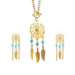 Collier Dreamcatcher & Boucles d'oreille Ensemble de bijoux