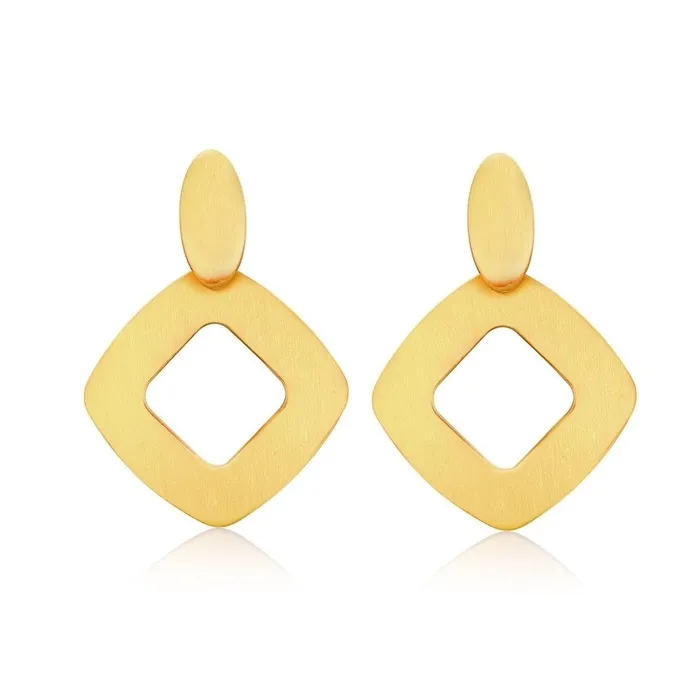 Geometric Gold Stud EarringsOorbellen