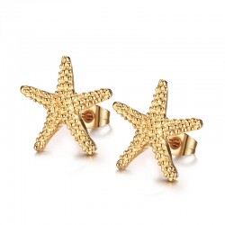 Boucles d'oreilles de l'or Starfish