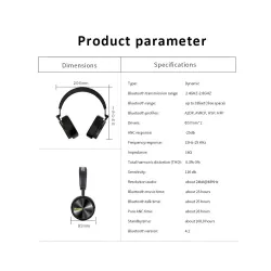 Bluedio T / 5 Bluetooth Hoofdtelefoon Active Noise Cancelling Headset Met MicrofoonOor- & hoofdtelefoons