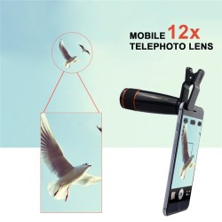 iPhone 8 7 6 5 S Smartphone Mobile Tripod 12X Telephoto Telescope Lens KitAccessoires
