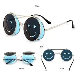 Steampunk Vintage Round Double Lens Sunglasses UnisexSunglasses