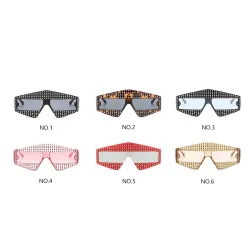 Cadre en strass - lunettes de soleil surdimensionnées