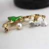 Lily de la vallée & perle - broche