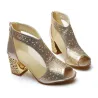 Elegant Shiny Sandals BootiesSandals