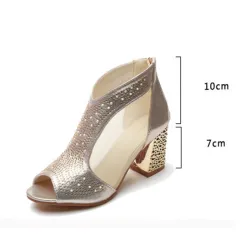 Elegant Shiny Sandals BootiesSandals