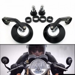 7/8" Round motorcycle rear view Bar-End mirrors set
