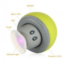 Mini champignon - haut-parleur Bluetooth sans fil - étanche