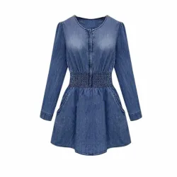Denim Jeans Vintage Mini DressJurken