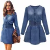 Denim Jeans Vintage Mini DressJurken