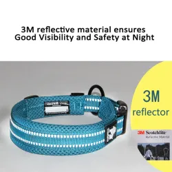 Dog pet adjustable reflective nylon collarCollars & Leads