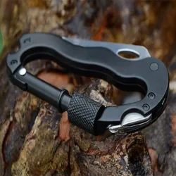 5 in 1 multifunctional tool with knife screwdriver aluminum climbing carabiner hookSurvival tools