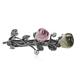 Rozen kristal haarclipHaarspelden