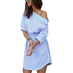Plus size - off shoulder striped dressDresses
