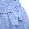Plus de taille - robe rayée de l'épaule