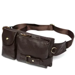 WESTAL Genuine Leather Waist Packs Fanny Pack Belt Bag Phone Pouch Bags Travel Waist Pack Male SmallTassen