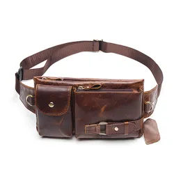 Sac de ceinture en cuir véritable