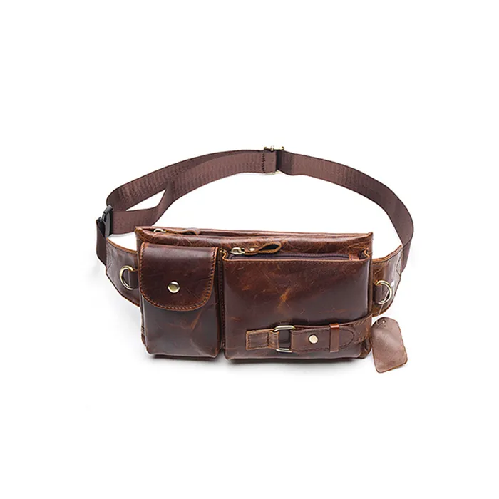 WESTAL Genuine Leather Waist Packs Fanny Pack Belt Bag Phone Pouch Bags Travel Waist Pack Male SmallTassen