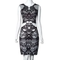 Elegant vintage floral print midi dressJurken