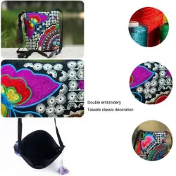 Etnische mini schouder geborduurde crossbody tasTassen