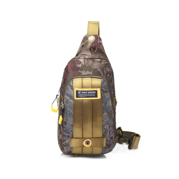 Waterproof nylon chest shoulder small bagTassen