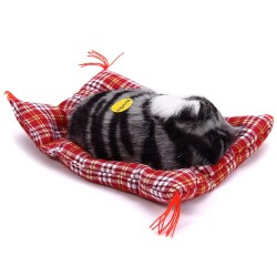 Simulated animal sleeping cat plush toy with soundKnuffels
