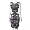 Elegant vintage floral print midi dressJurken