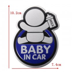 BABY IN CAR réflective auto sticker 3D étanche