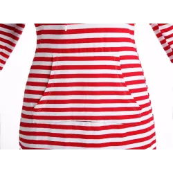 Striped hooded dress with pocketsDresses