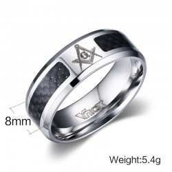 Stainless steel masonic symbol ringRings