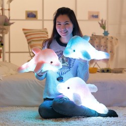 Luminous LED plush dolphin doll toy 45 cmKnuffels