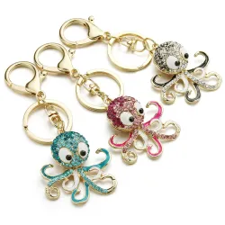 Kristallen octopus sleutelhangerSleutelhangers