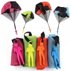 Parachute met soldaat figuur- handworp speelgoed 5 stuksVliegers