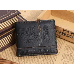 Leather men's wallet purse - zipper and credit card slotsWallets