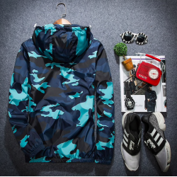 Camouflage hooded jacket windbreaker unisexJassen