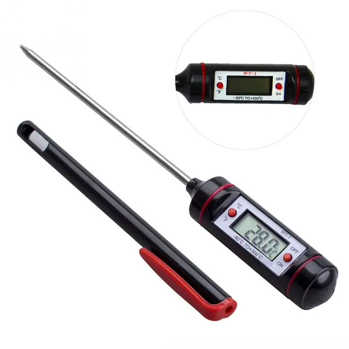 Digitale voedselthermometer - roestvrij staal - voor bakken - koken - vleesBakvormen