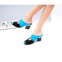 Rhinestones thick heel flip flops sandalsSandalen